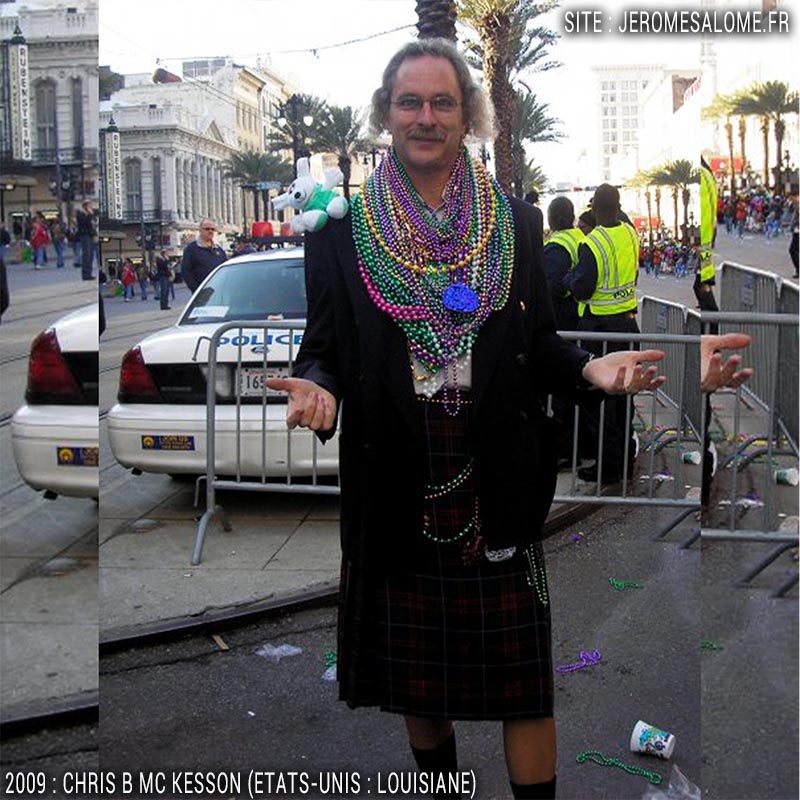 Chris, un homme en jupe de Louisiane aux Etats-Unis