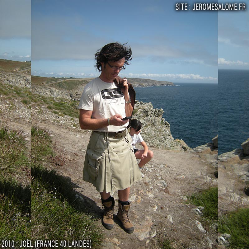 Joël, un homme en jupe des Landes en France