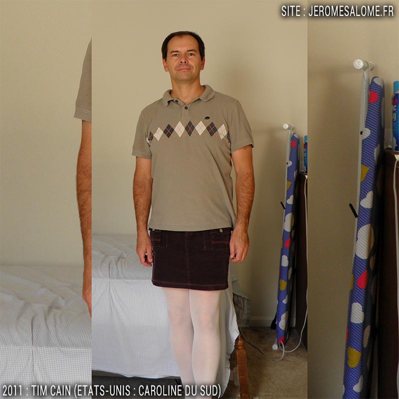 Tim, un homme en jupe de Caroline du Sud aux Etats-Unis