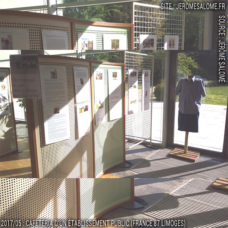 exposition hommes en jupe au travail