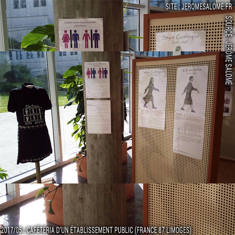 exposition hommes en jupe au travail