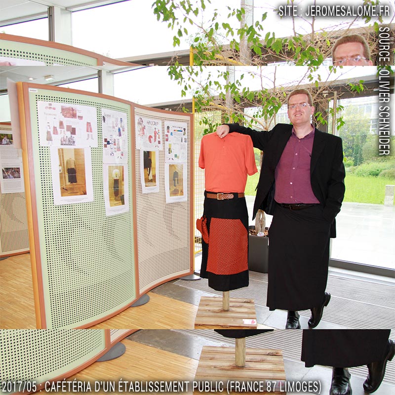 exposition hommes en jupe au travail