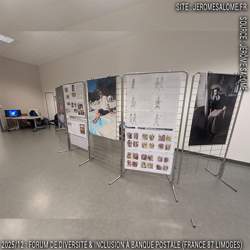 exposition hommes en jupe à la Banque Postale