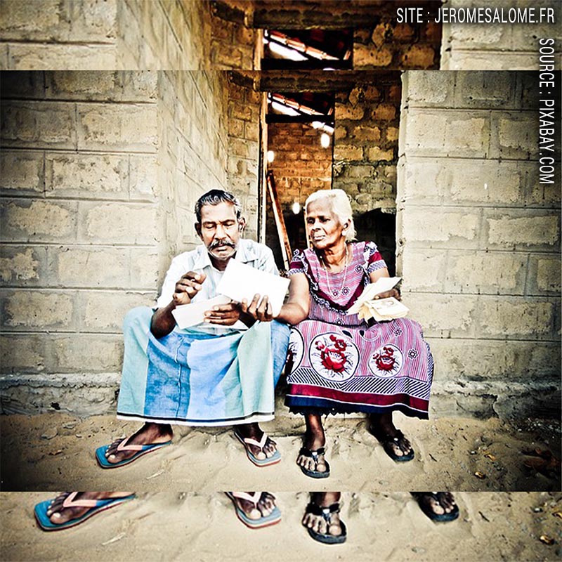 Homme et femme en sarong